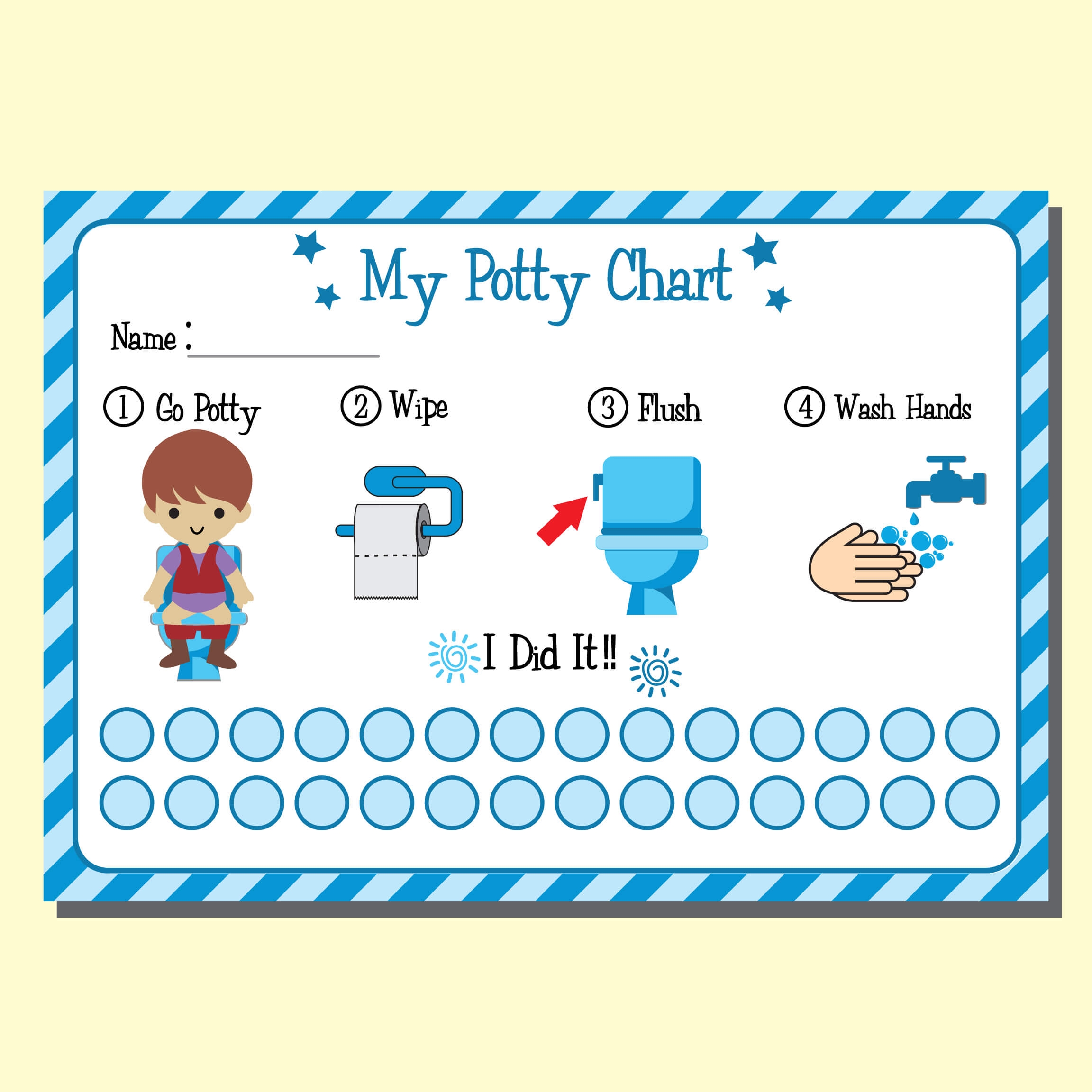 free printable potty chart