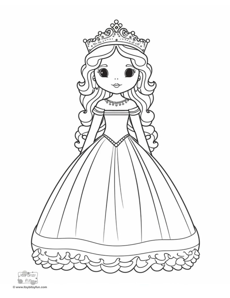 printable princess coloring pages for girls