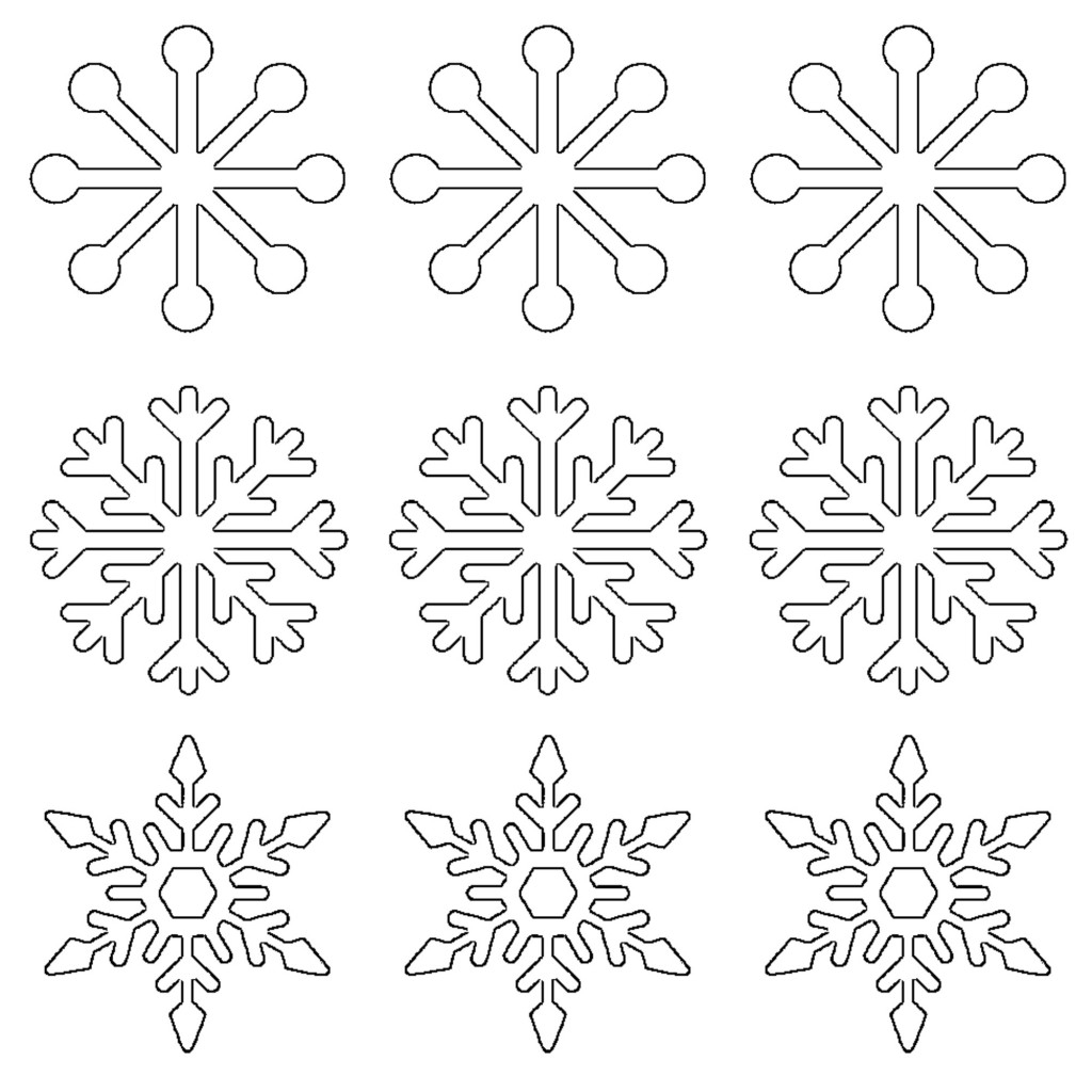 printable snowflake outline template for cutting