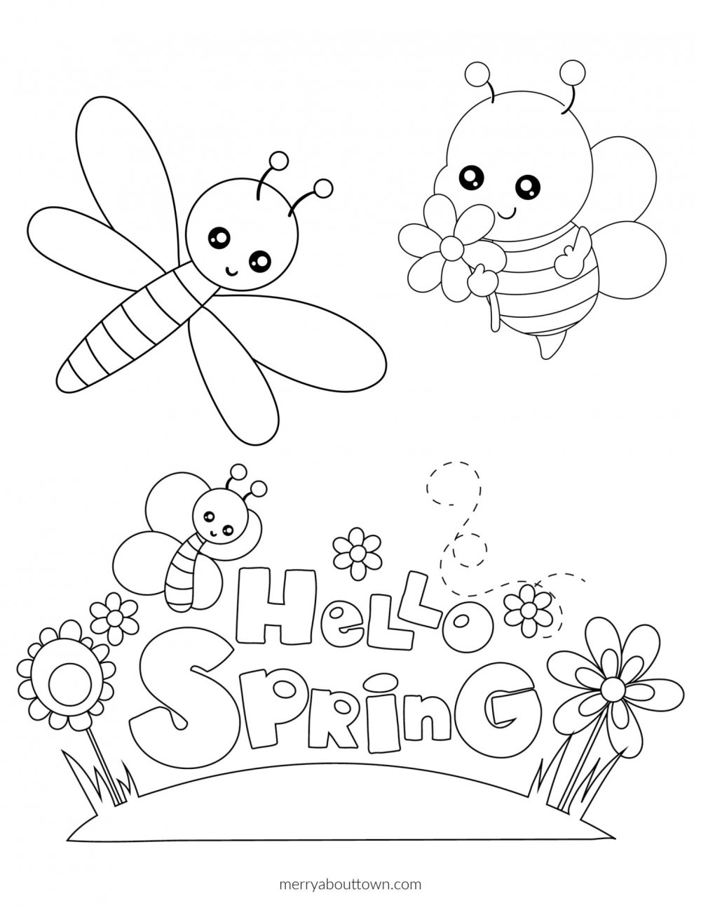 free printable spring coloring pages