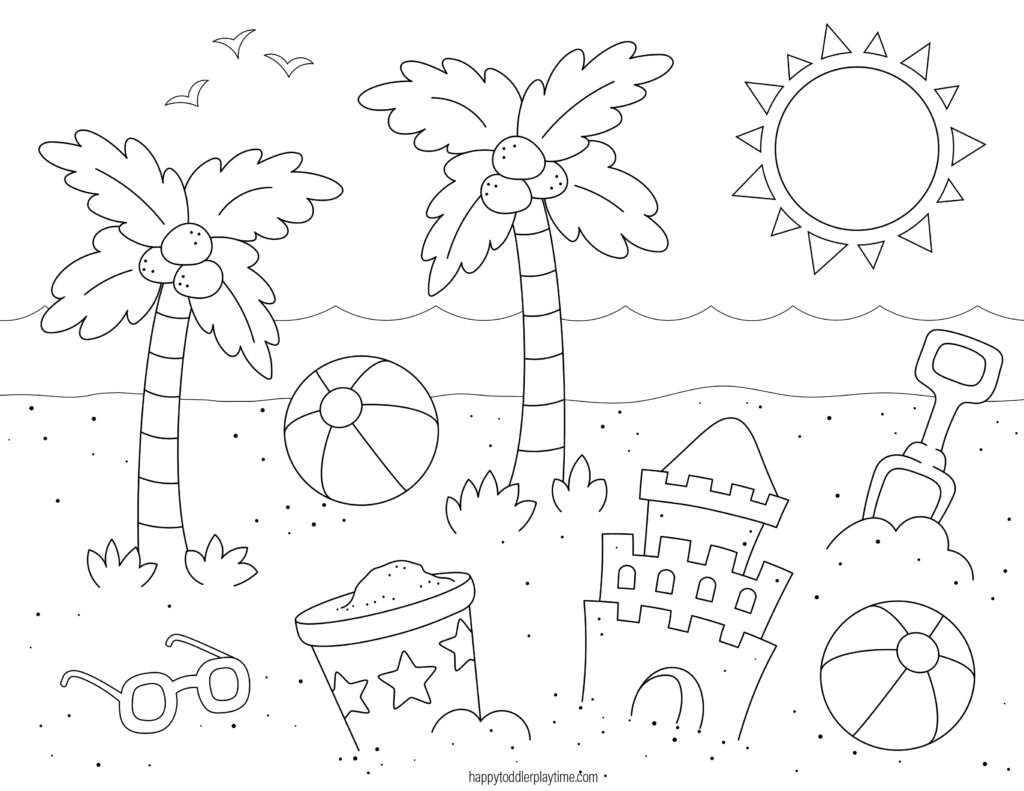free printable summer coloring pages for children