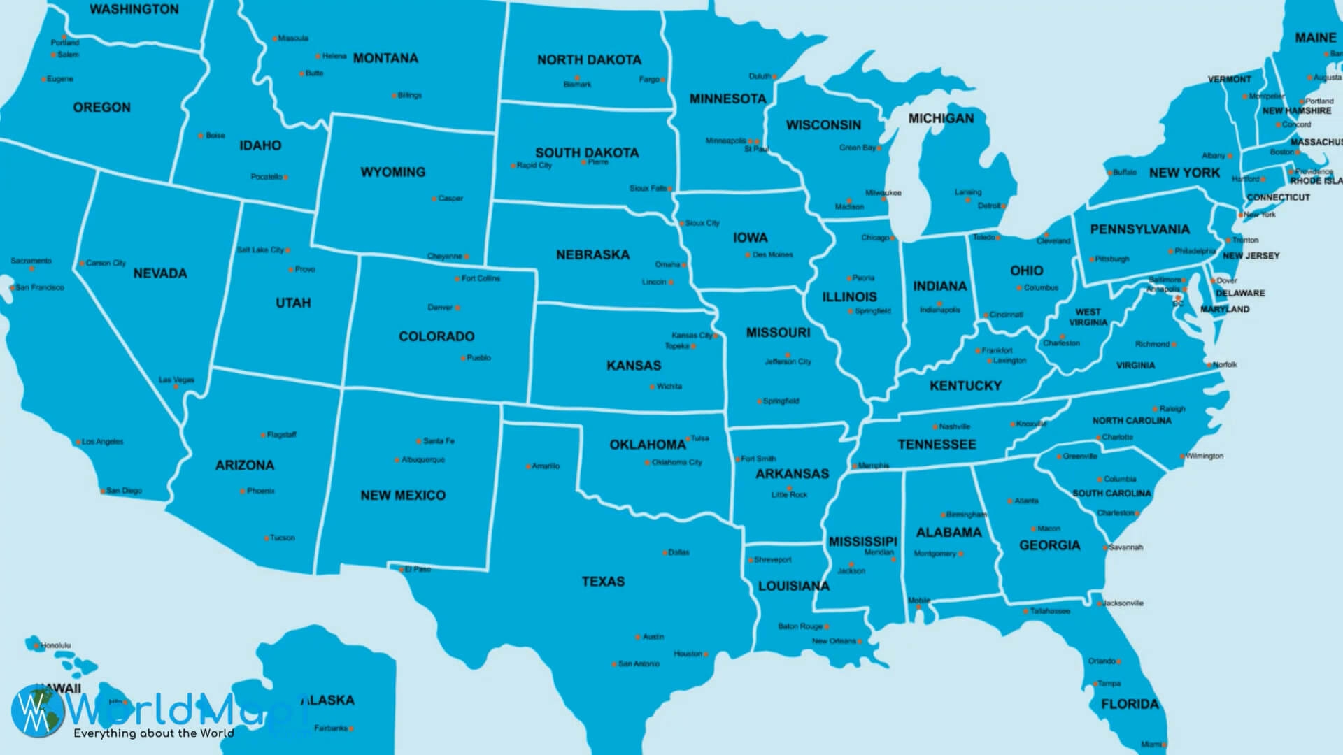 printable united states map with capitals
