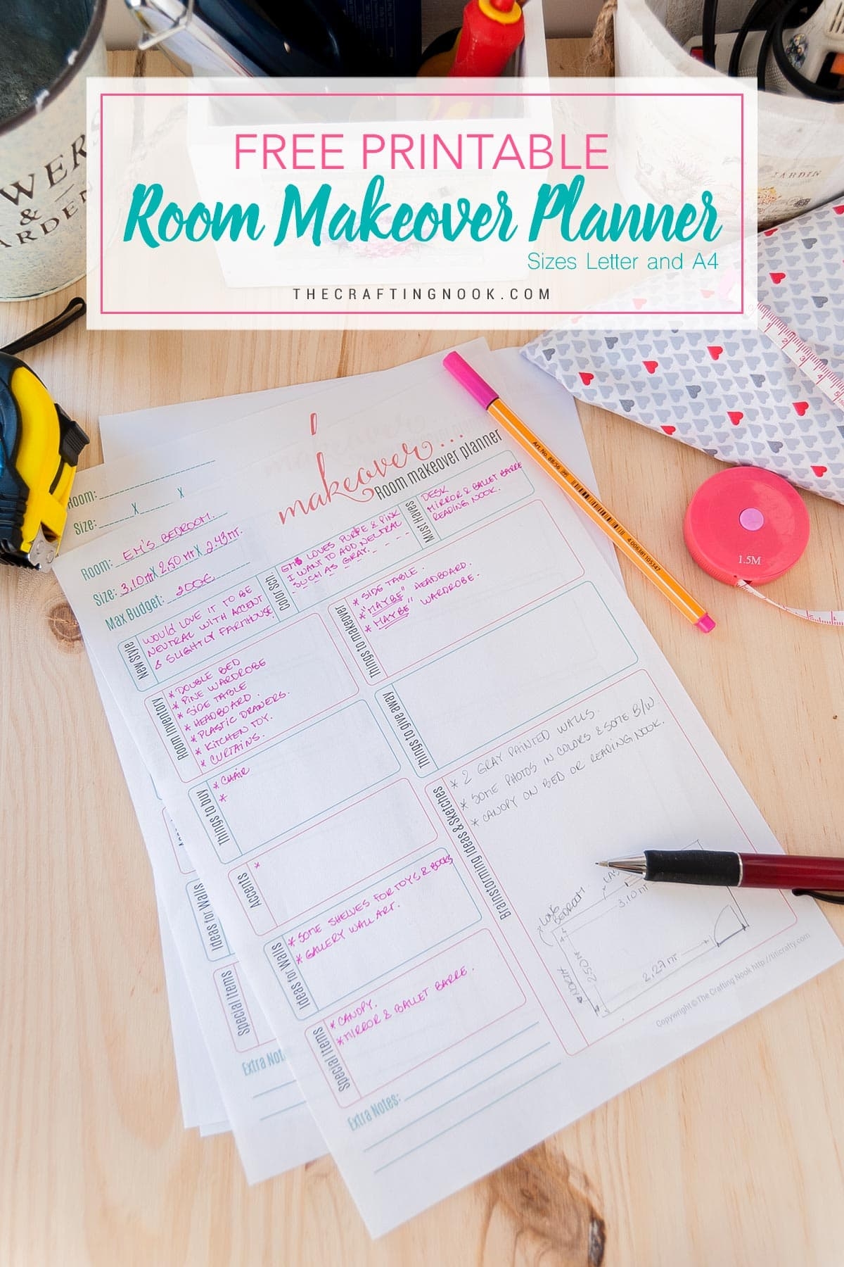 Free Room Makeover Planner Printable The Crafting Nook