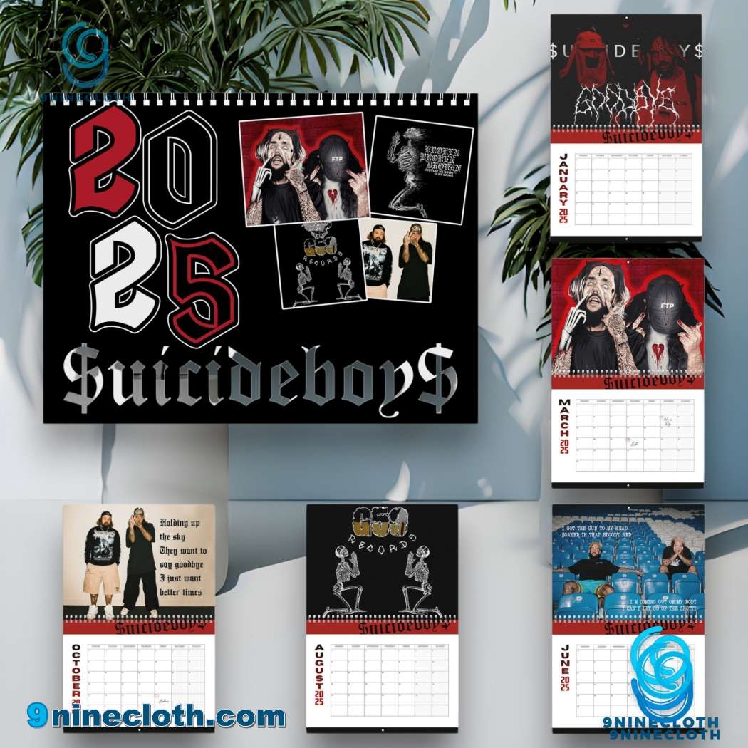 Free Shipping 20 Off Suicideboys Hip Hop Duo 2025 Wall Hanging Calendar 9ninecloth