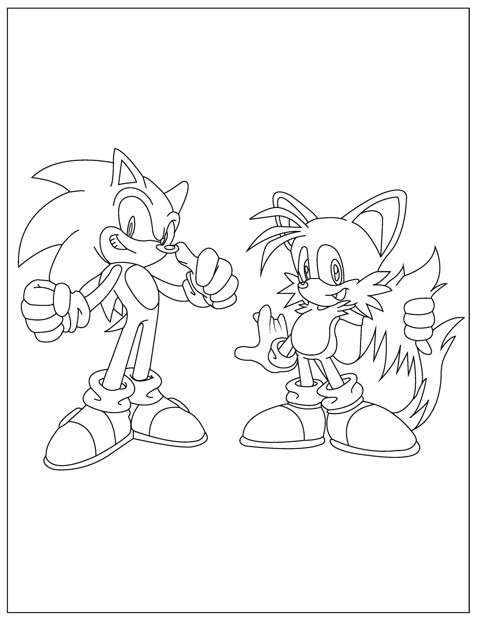 printable sonic printable coloring pages for children
