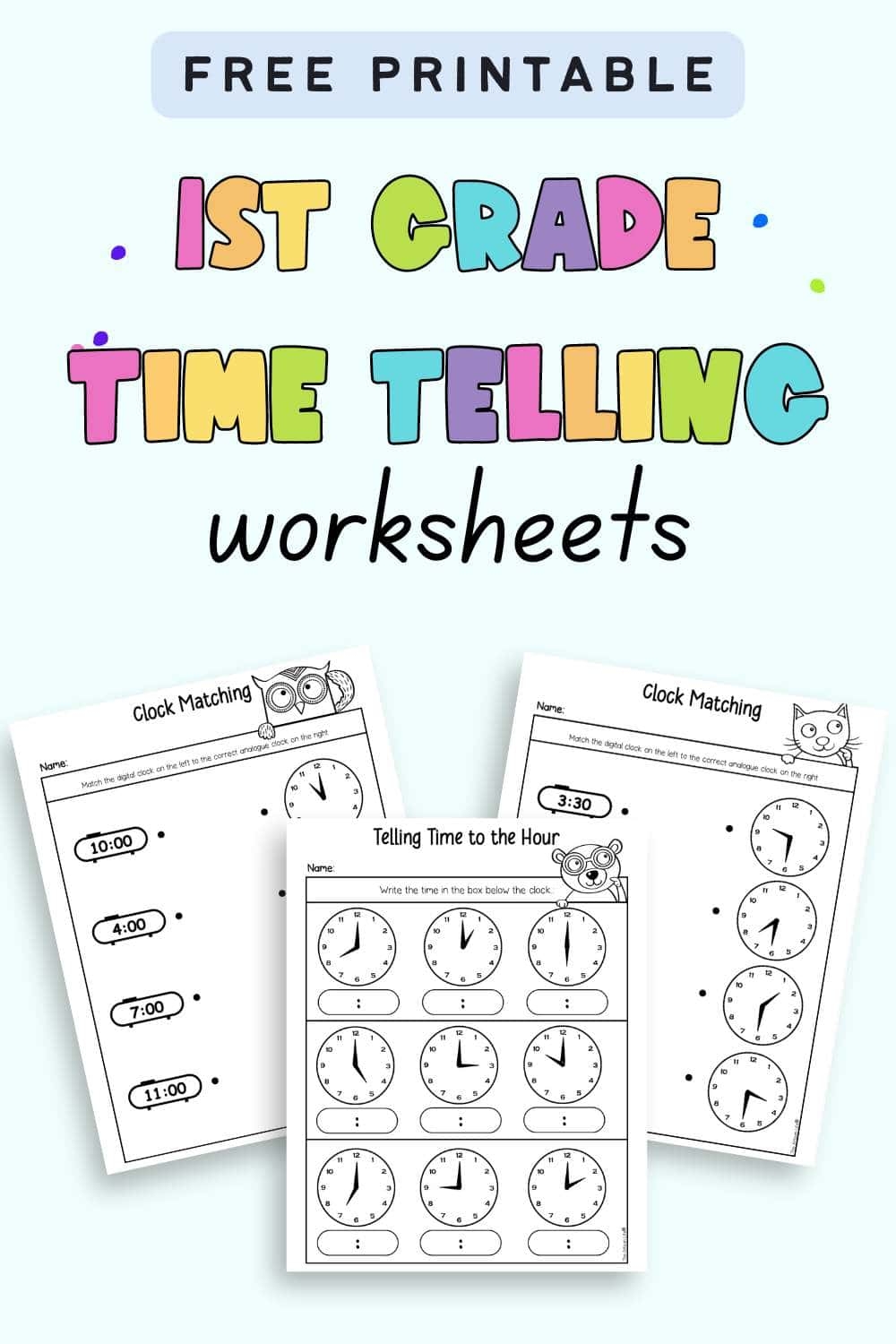 free printable activities for first graders