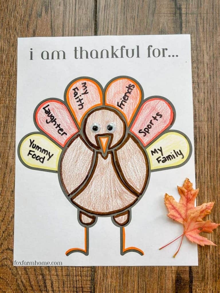 I Am Thankful For Printable
