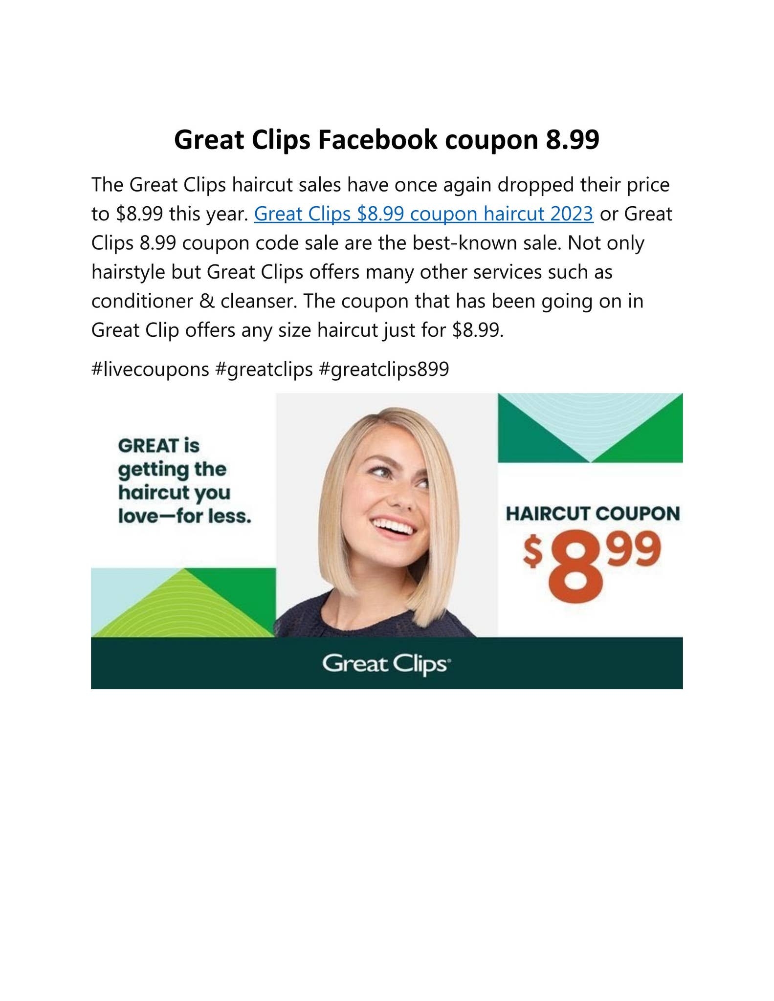 Printable Great Clip Coupons