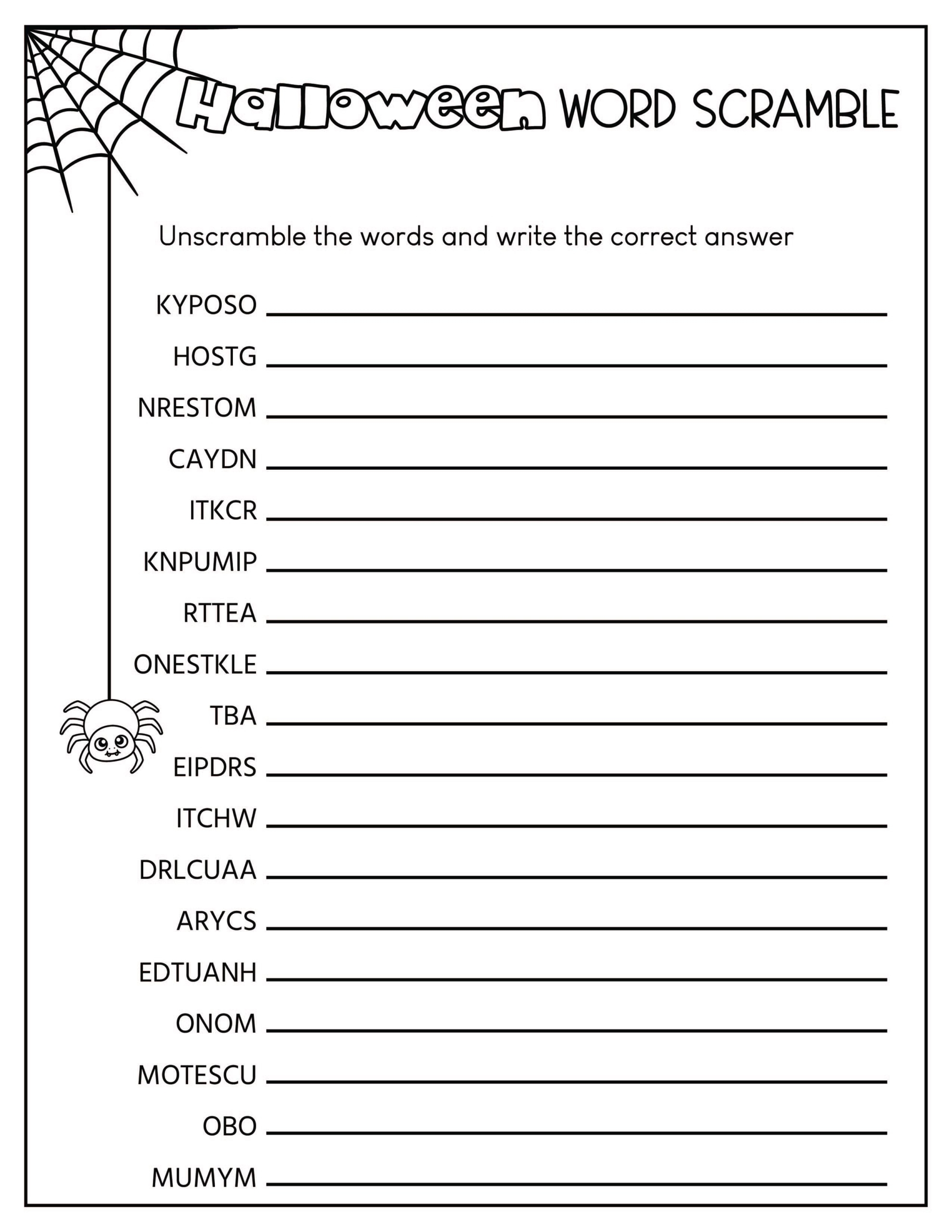 printable halloween activity pages for classroom