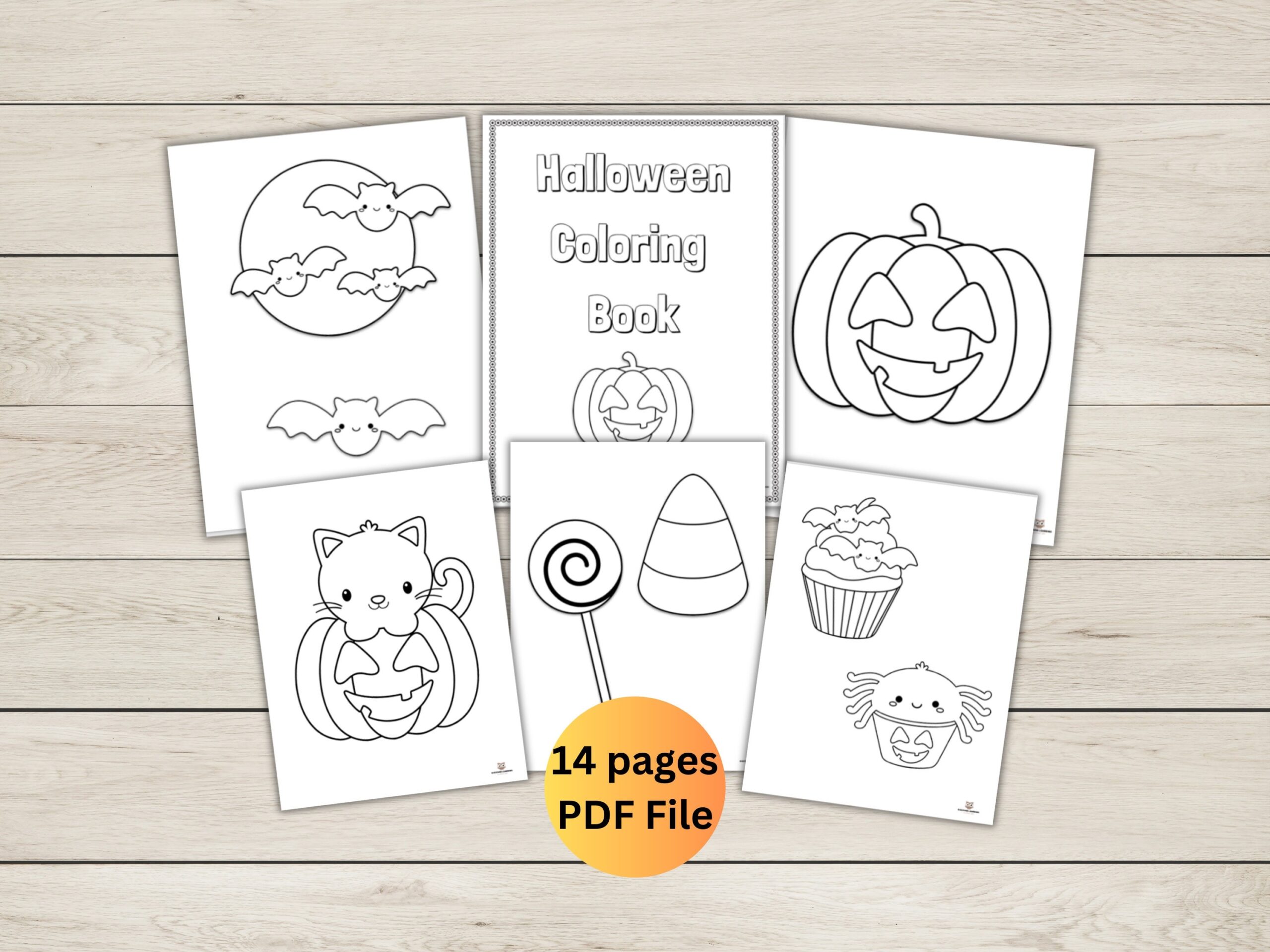 halloween printable coloring book