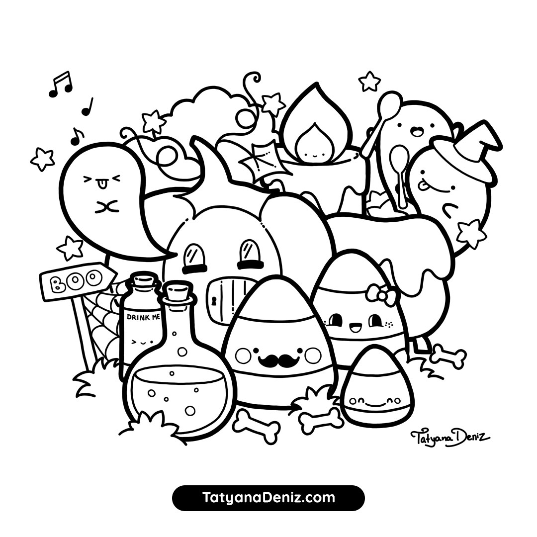 halloween free coloring printables