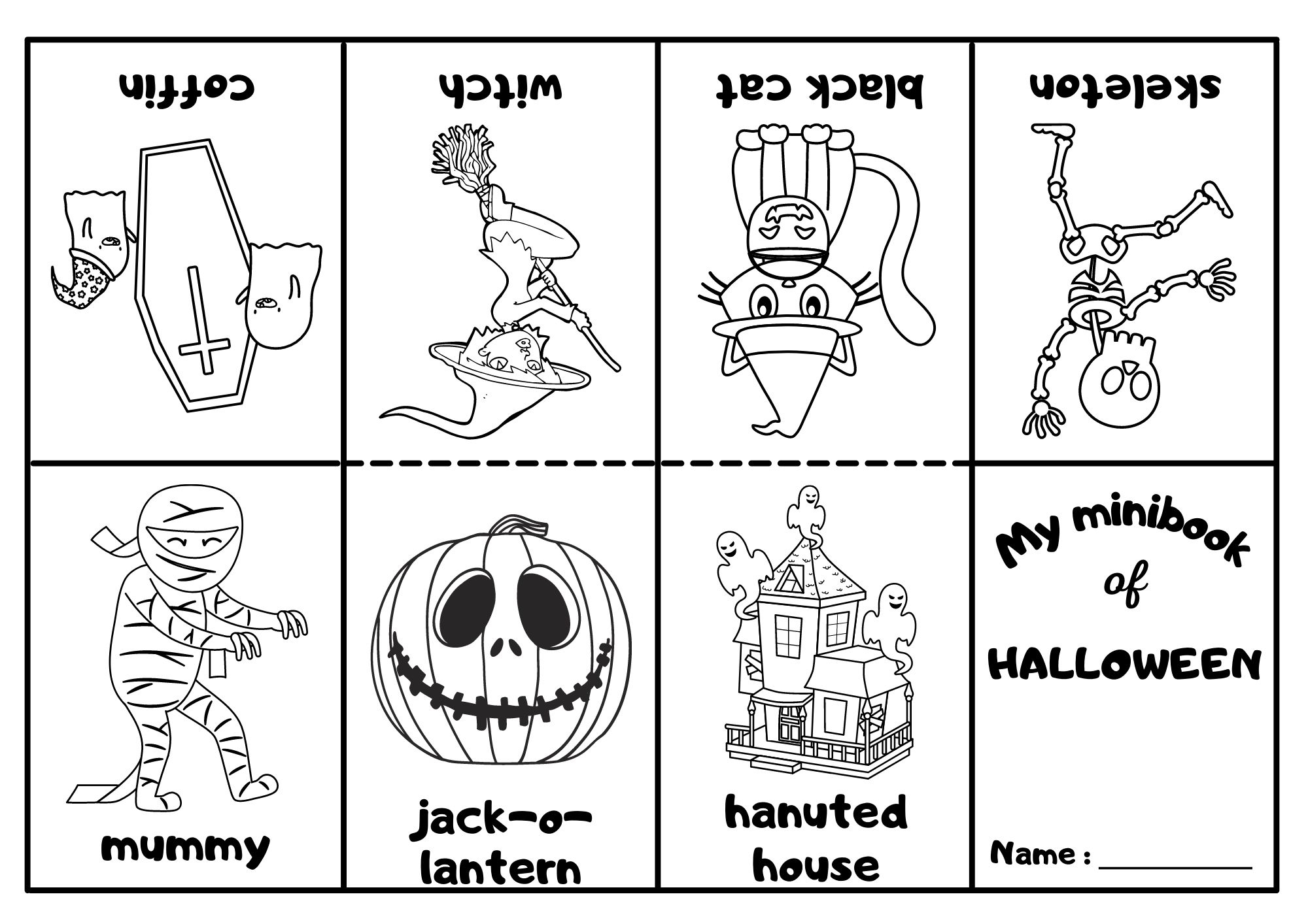 Halloween Printable Coloring Book