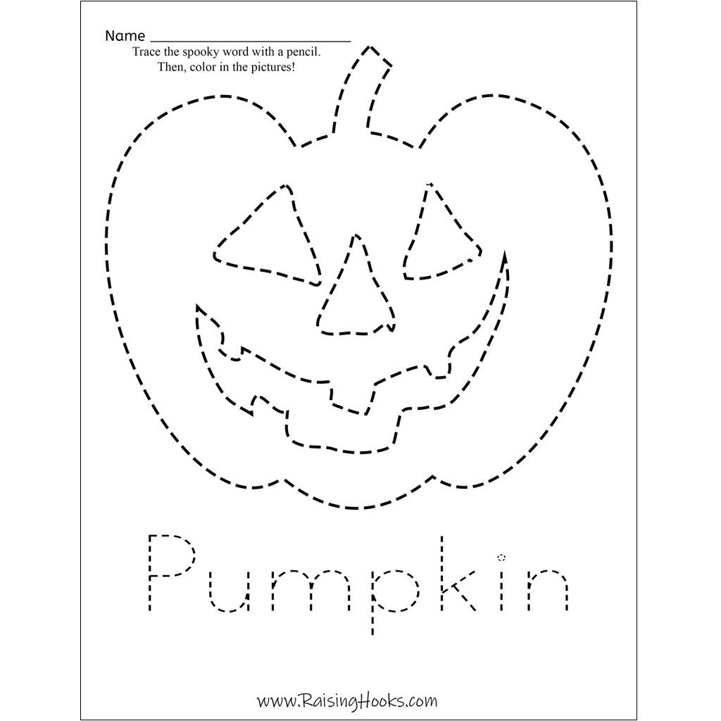 Halloween Tracing Worksheets Raising Hooks