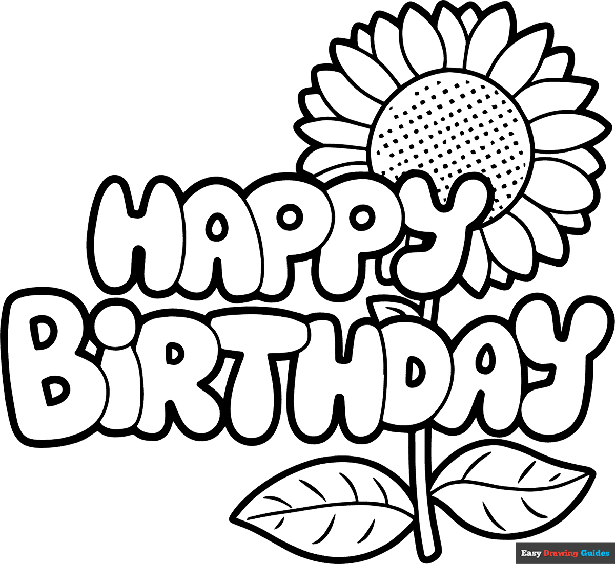 free printable happy birthday coloring printables