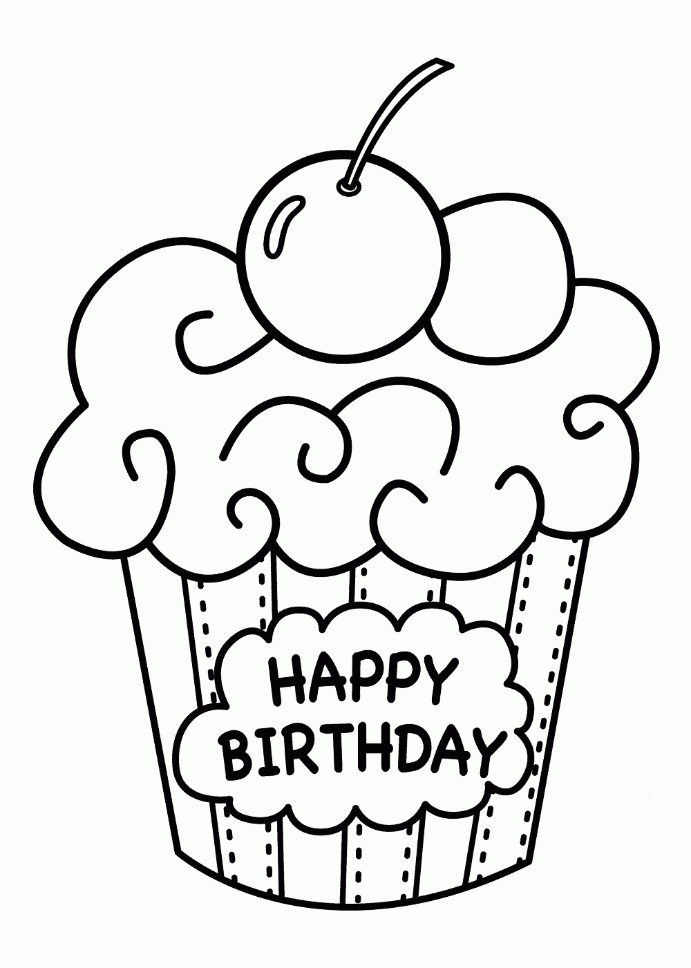 Free Printable Happy Birthday Coloring Printables