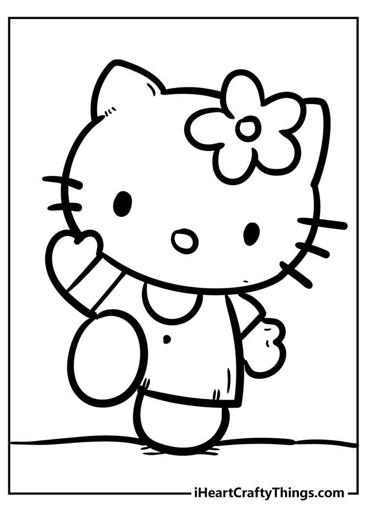 hello kitty coloring pages printable