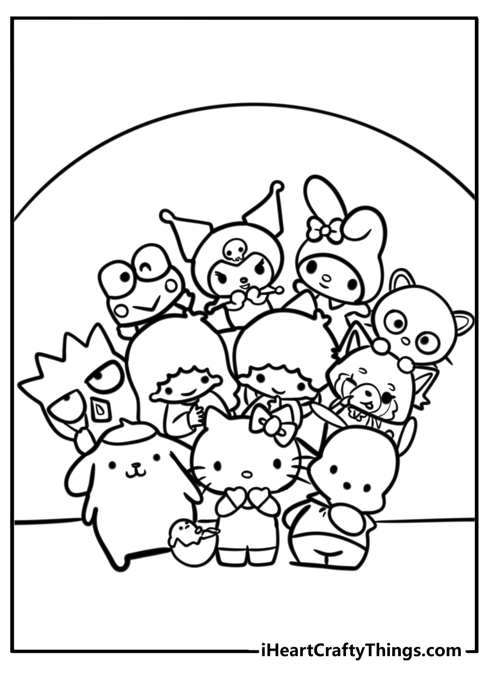 color pages hello kitty printables