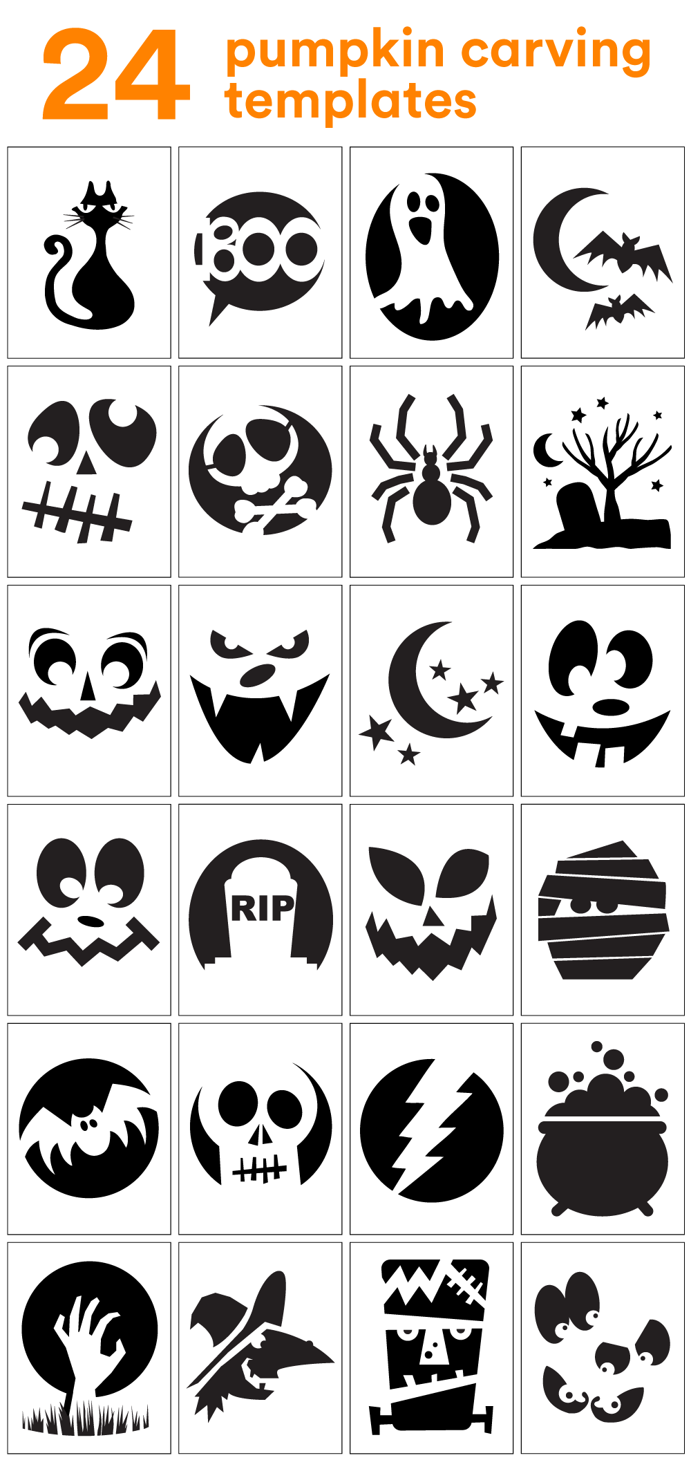 Pumpkin Carving Stencils Printable