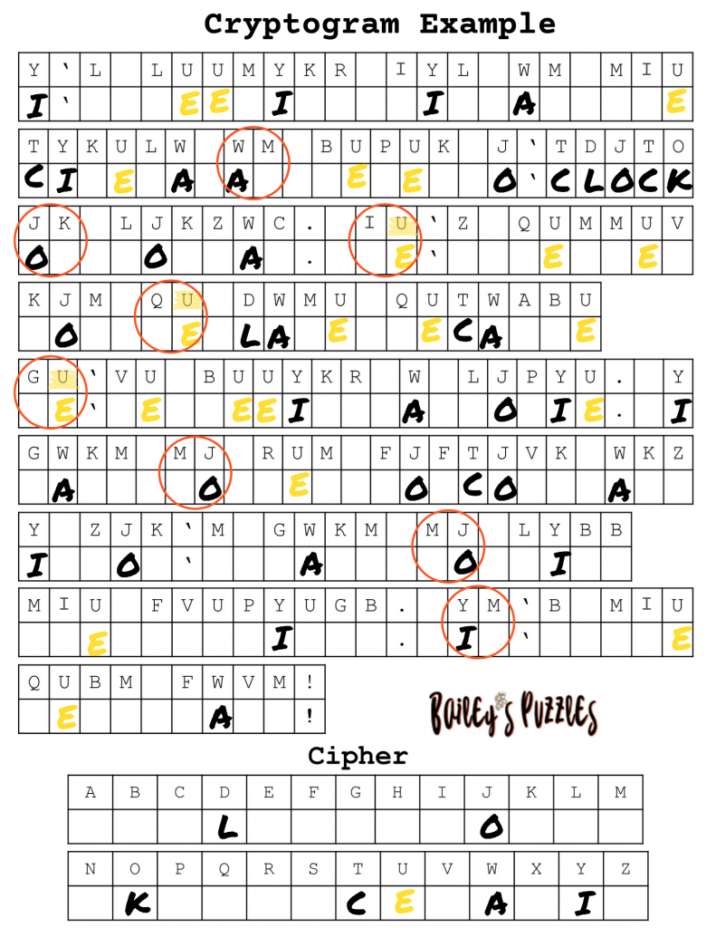 How To Solve Cryptograms Bailey s Puzzles