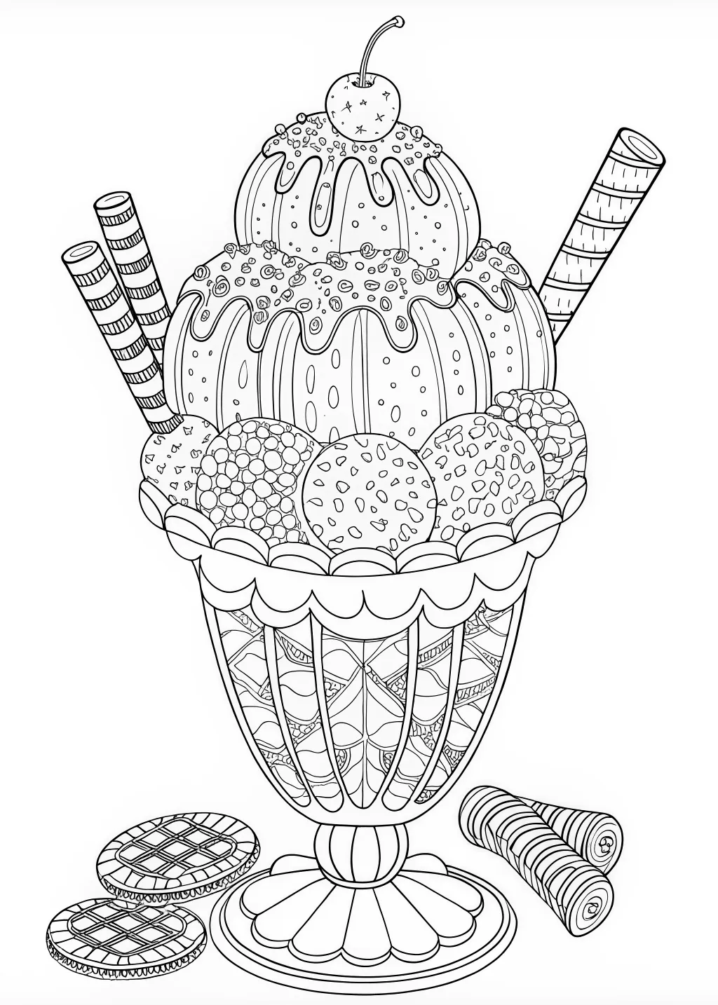 Ice Cream Coloring Pages Printable