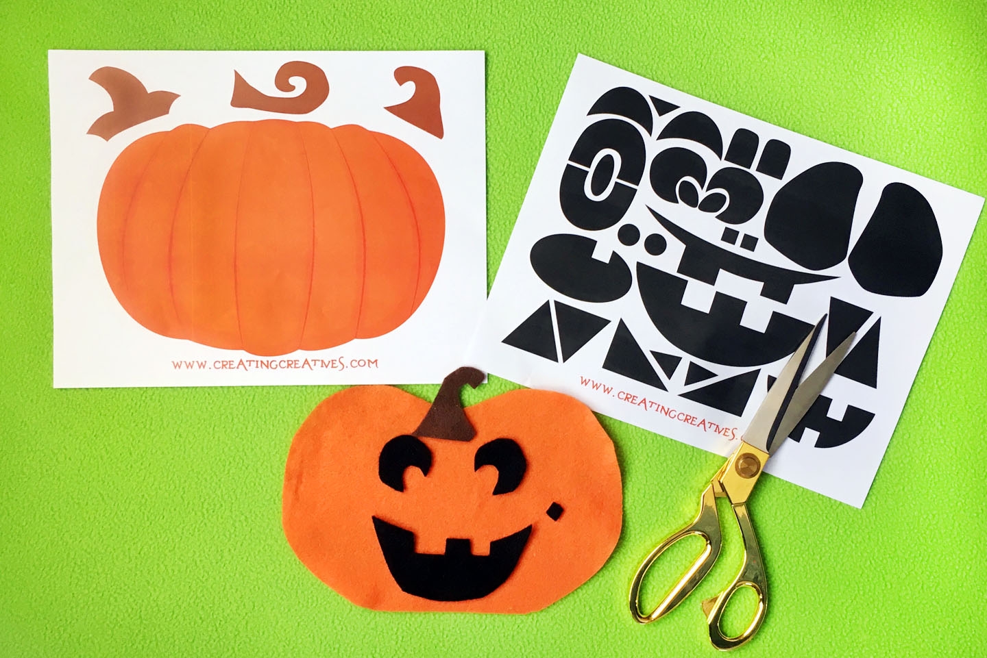 Jack O Lantern Face Board With Free Printable Creating Creatives