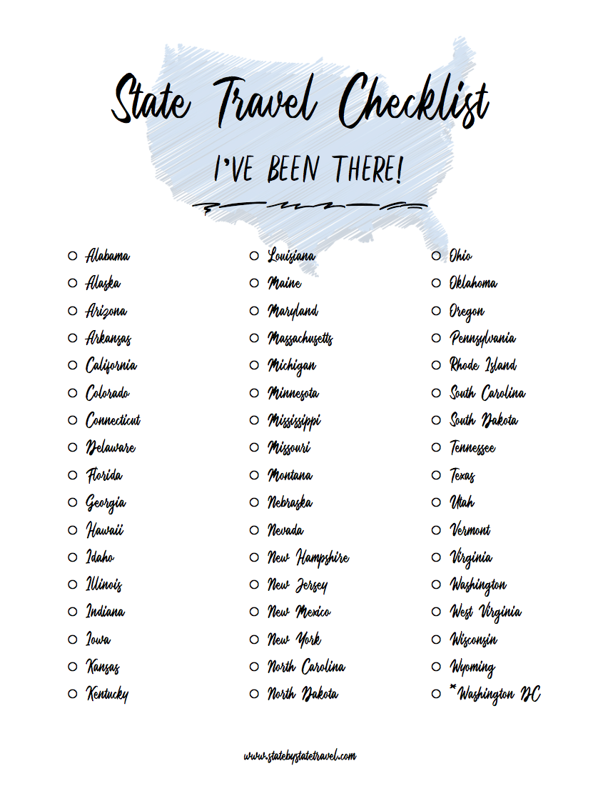list of 50 states printable