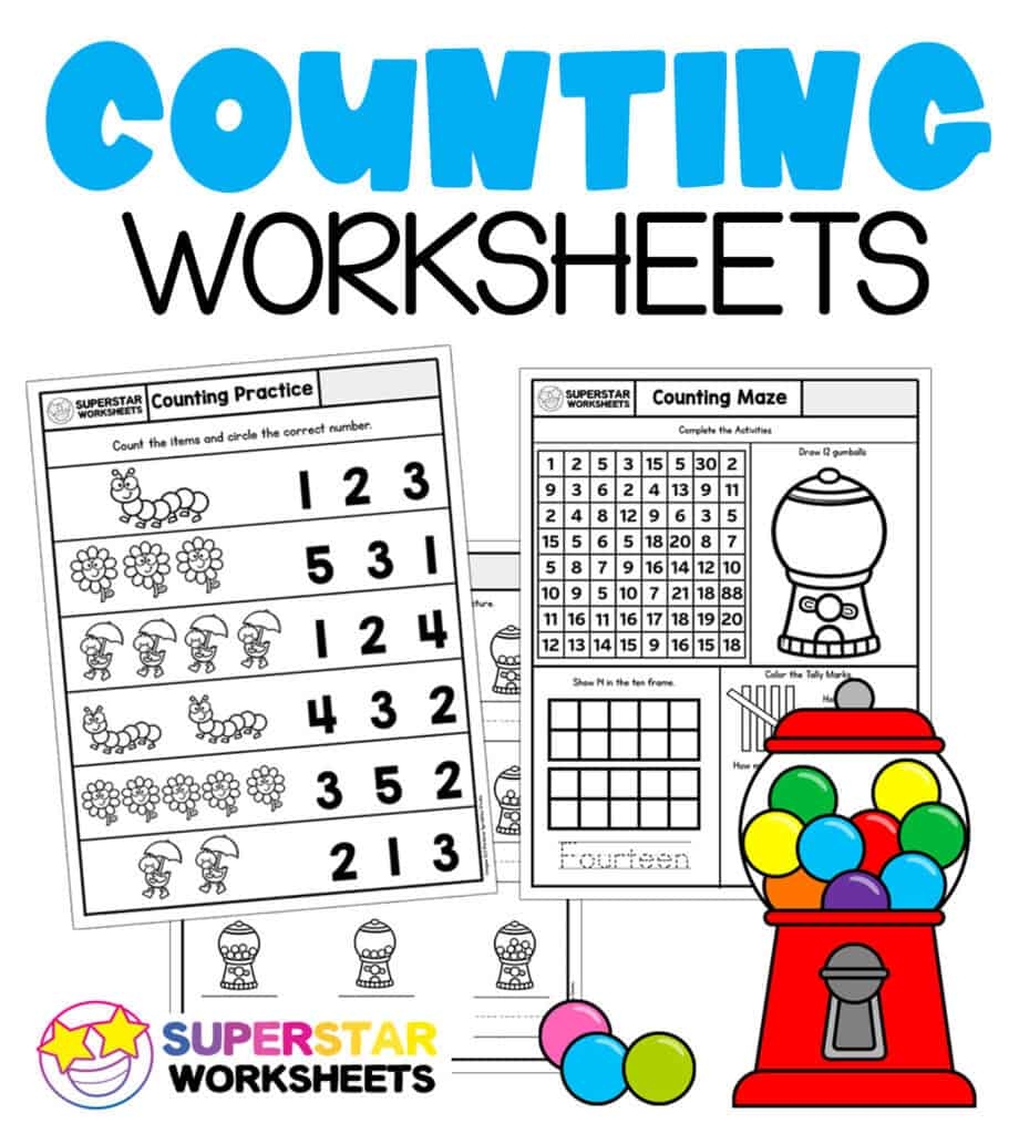 free printable math printables for kindergarten