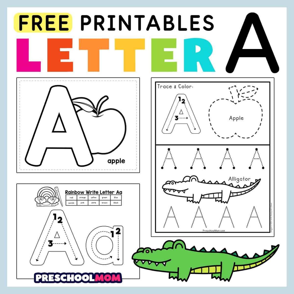 Free Printable Letter A Worksheets