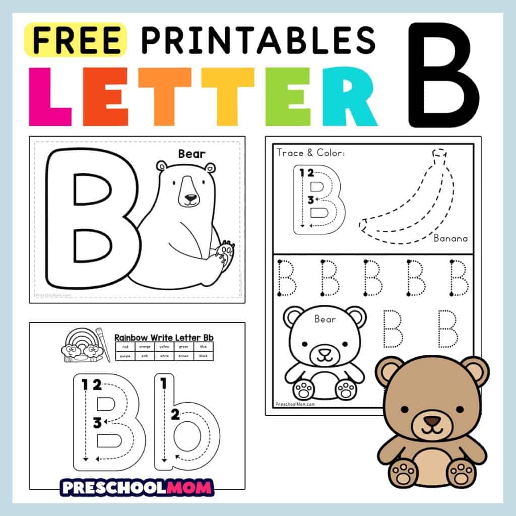 Letter B Preschool Worksheets