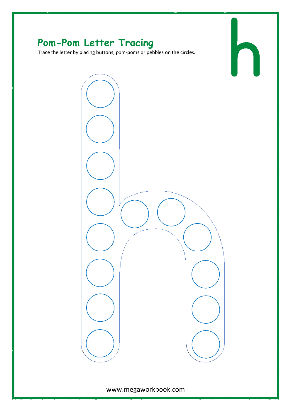 letter h worksheets for preschoolers