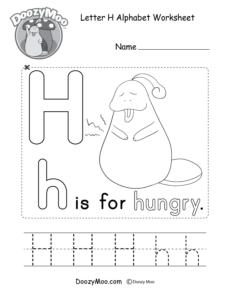 letter h worksheets for preschool