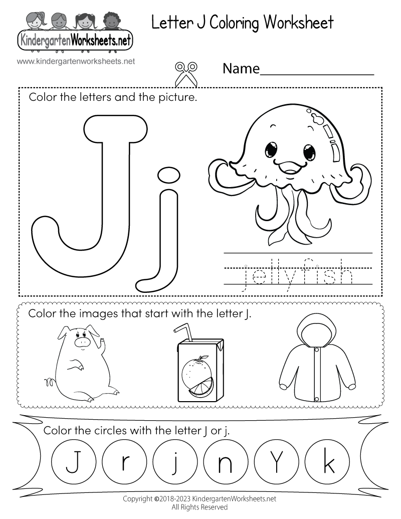 Letter J Worksheets Preschool