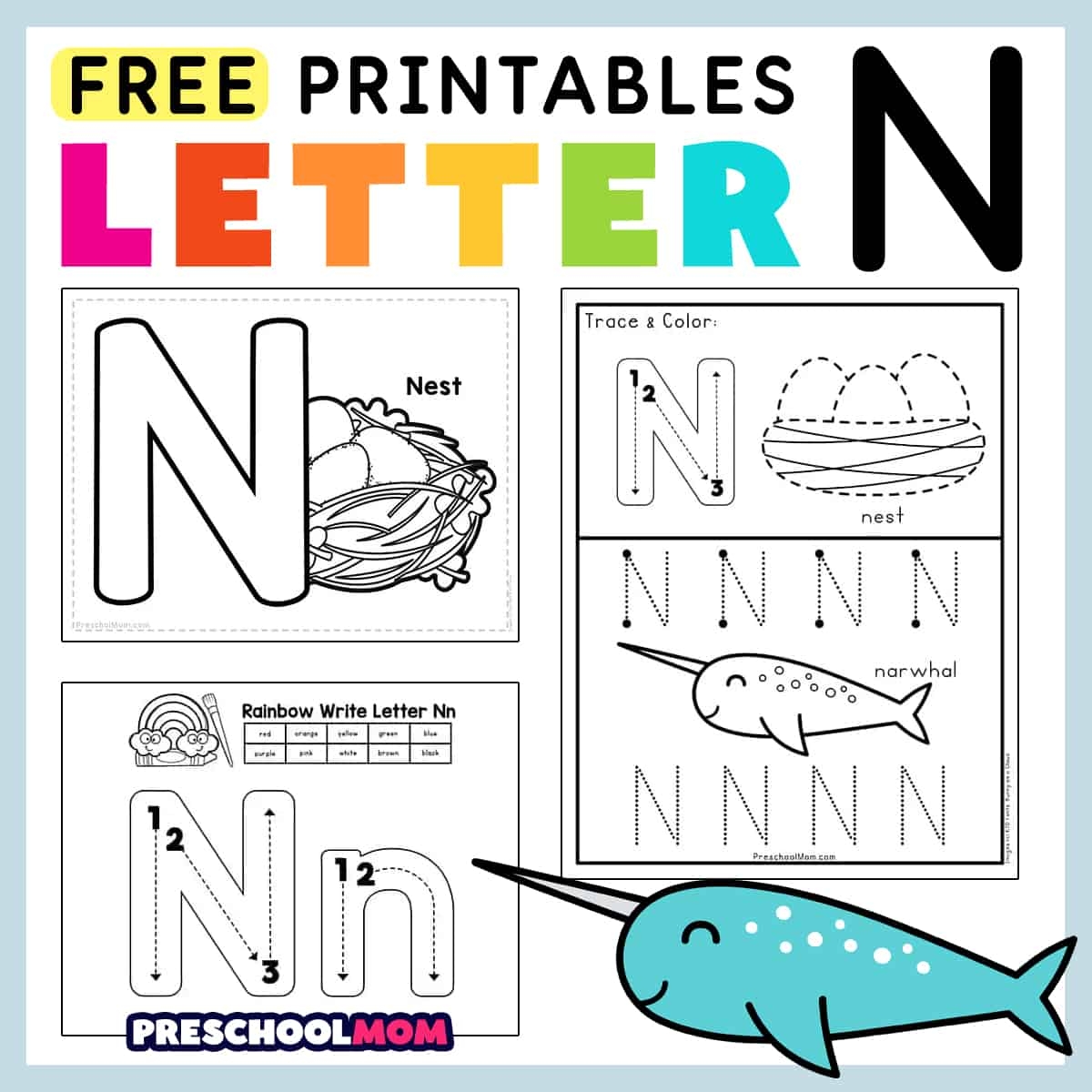 Letter N Worksheets For Preschool