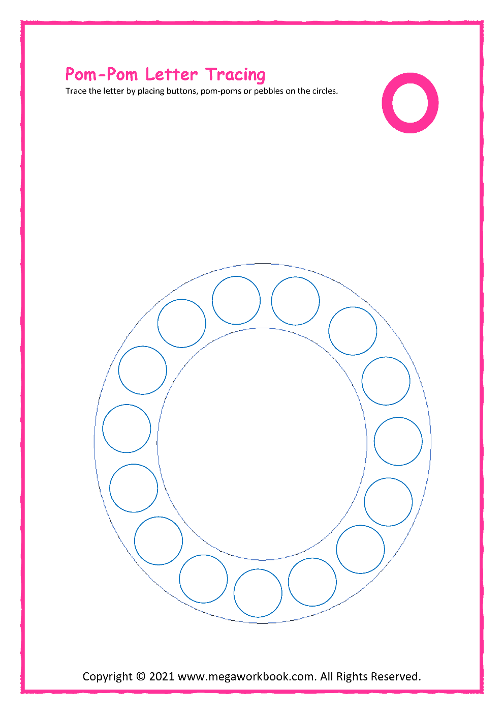 letter o worksheet preschool