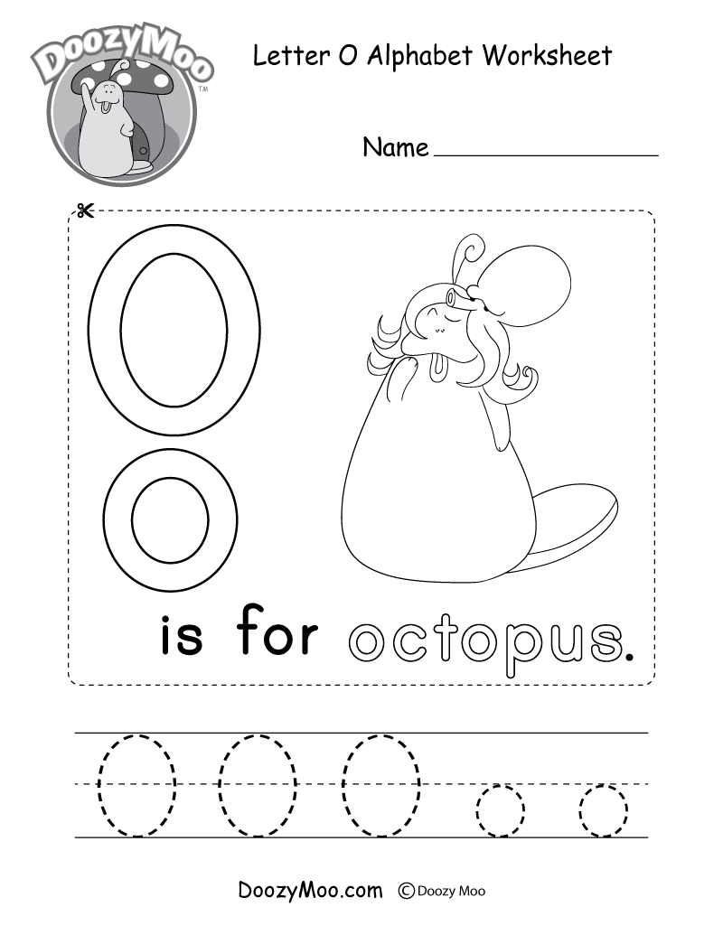 Letter O Alphabet Activity Worksheet Doozy Moo