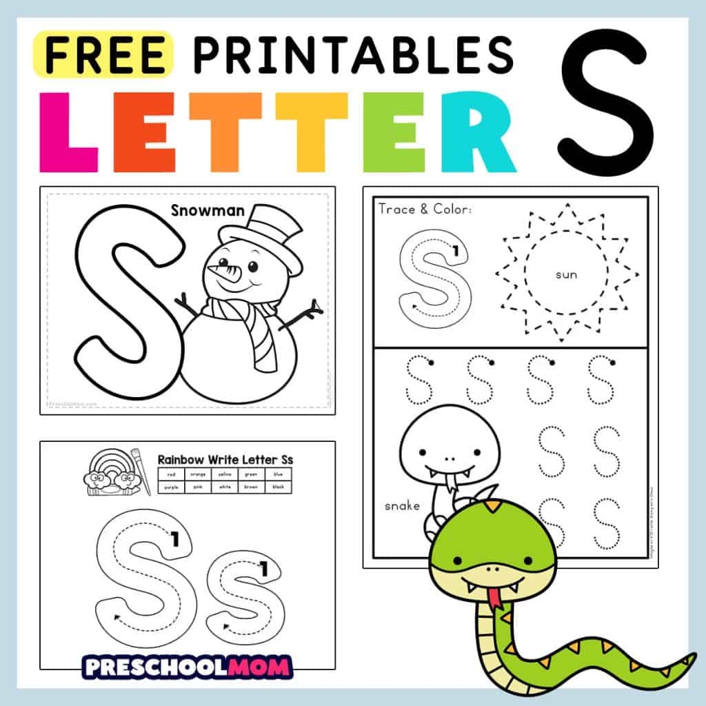 free printable preschool learning sheets