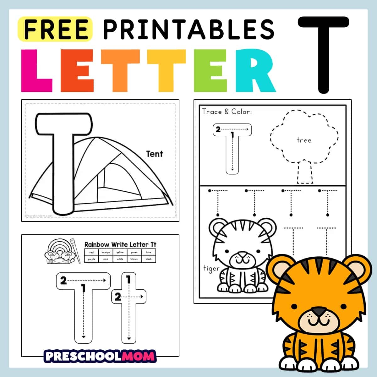 Letter T Worksheets Preschool