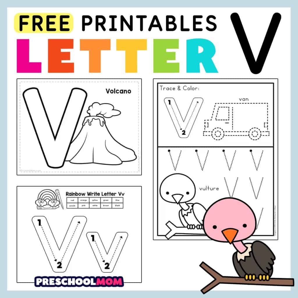Letter V Worksheets For Preschool