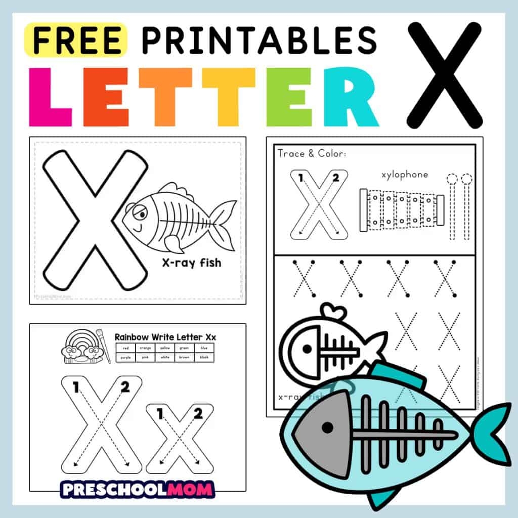 Letter X Worksheets For Preschoolers