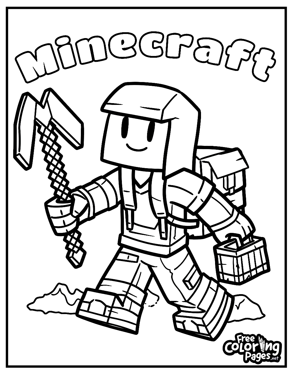 printable minecraft coloring pages