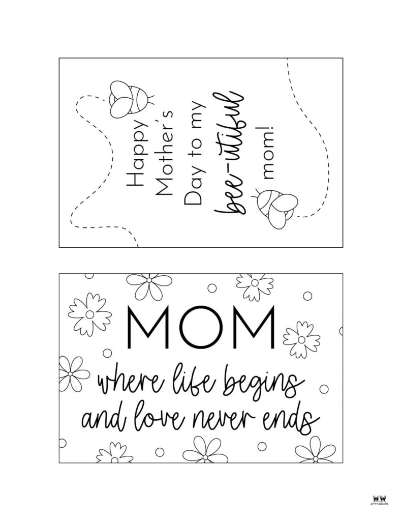 happy mothers day card printable teenagers