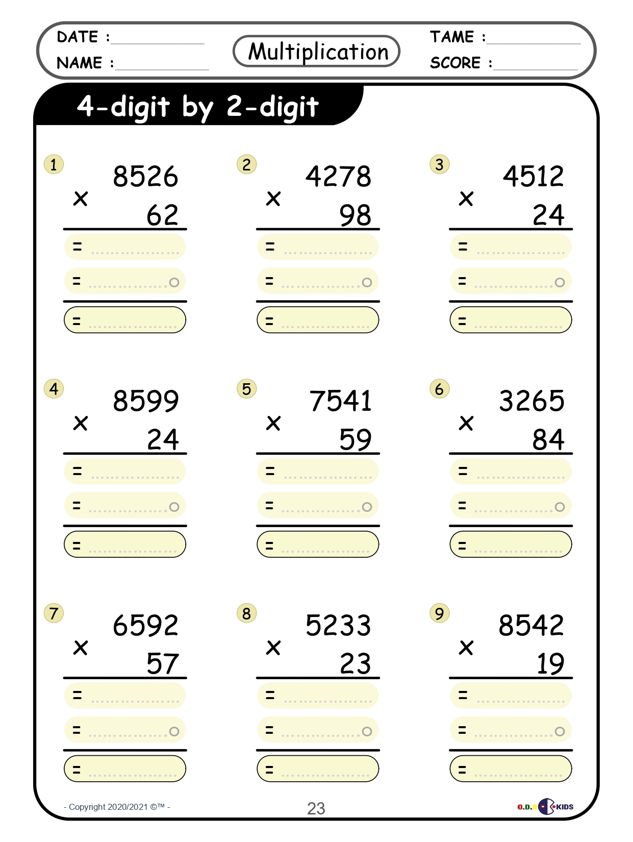 printable multiplication practice worksheets