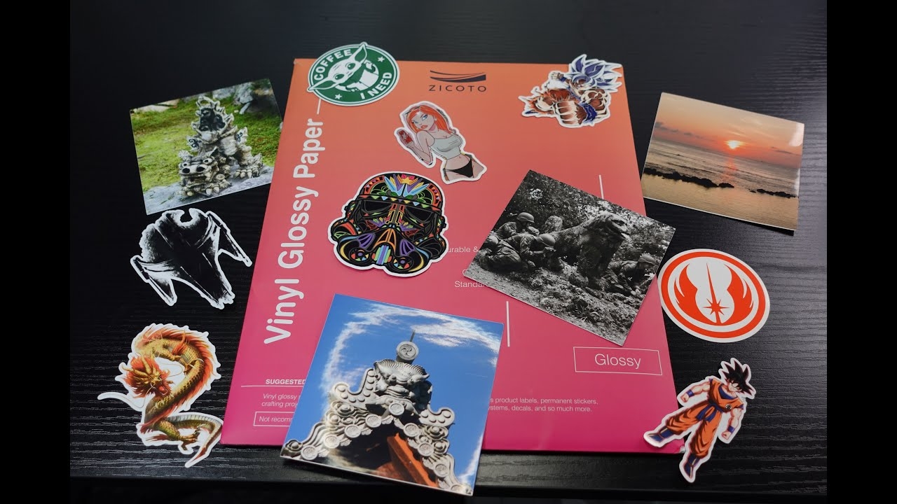 New Favorite Sticker Paper Zicoto Printable Glossy Vinyl Sticker Paper Product Overview YouTube