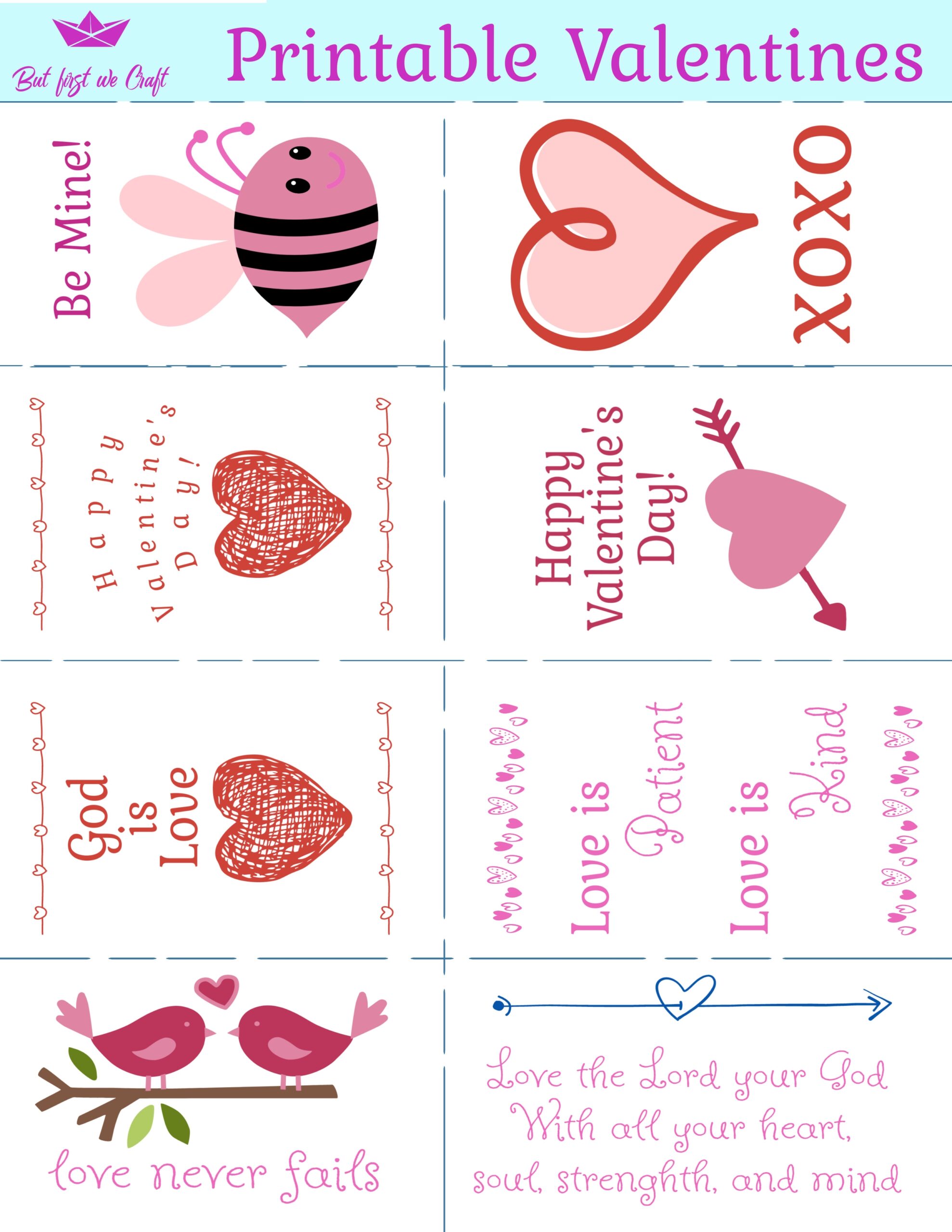 Childrens Valentines Day Cards Printable
