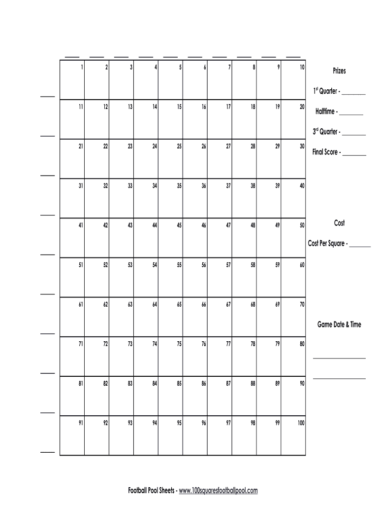 Nfl Pick Em Free Nfl Weekly Pick Em Master Sheet Fill Online Printable Fillable