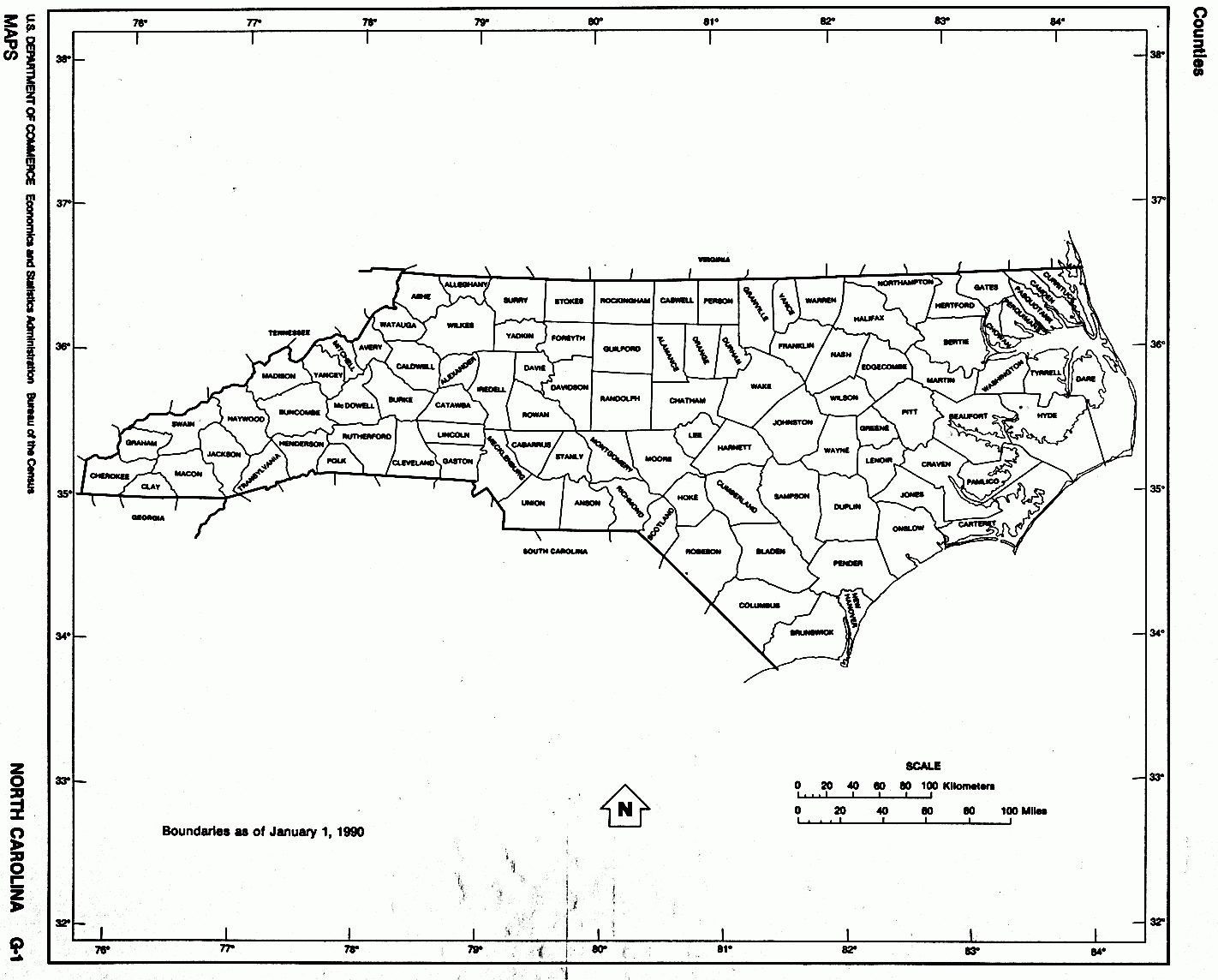 printable map of north carolina