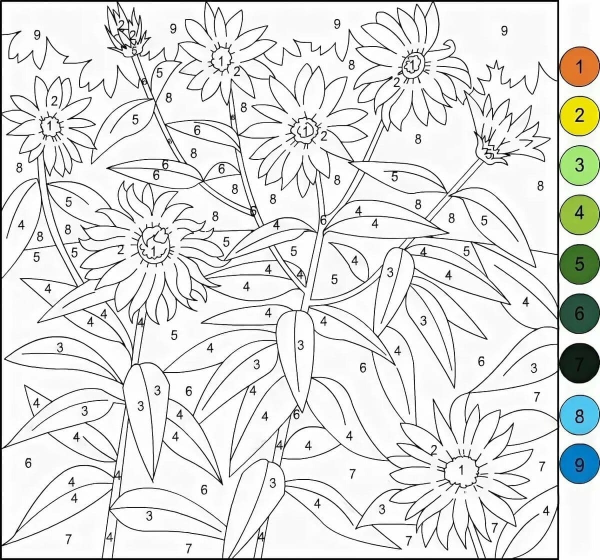 paint by numbers free printable