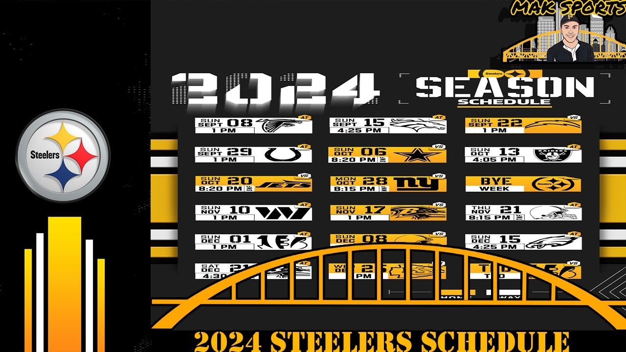 Pittsburgh Steelers 2024 Initial Reaction Read Schedule Prediction YouTube