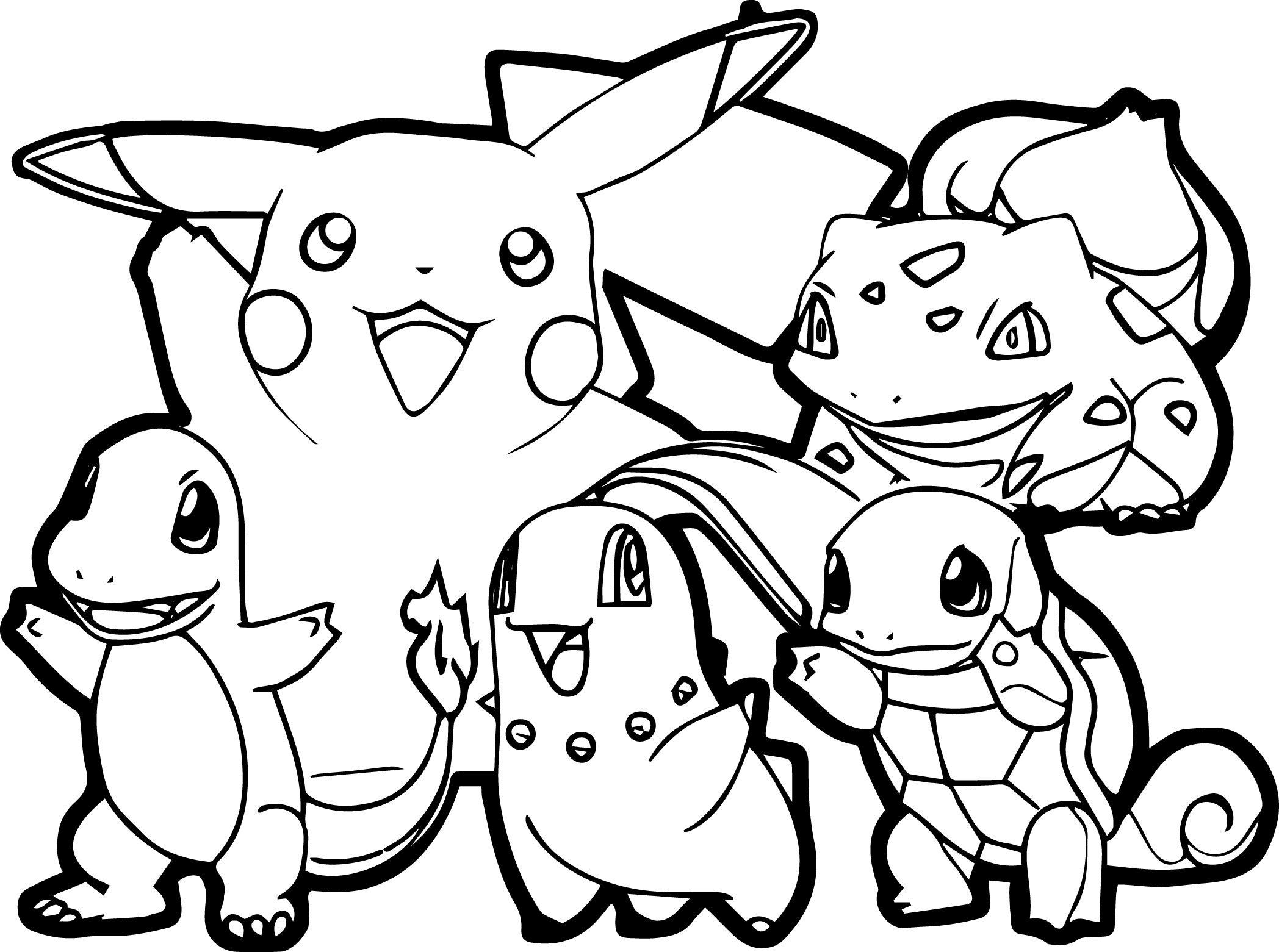 Pokemon Coloring Page With Very Thick Lines Pokemon Coloring Pages
