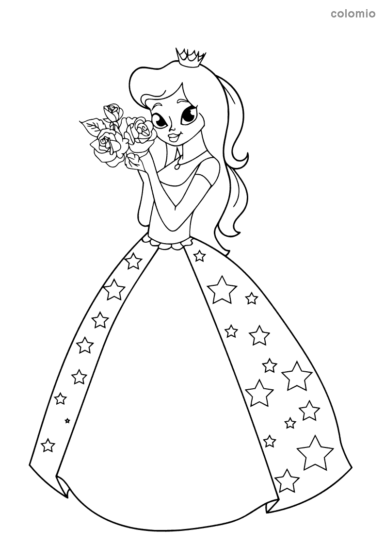 Princesses Coloring Pages Free Printable Princess Coloring Sheets